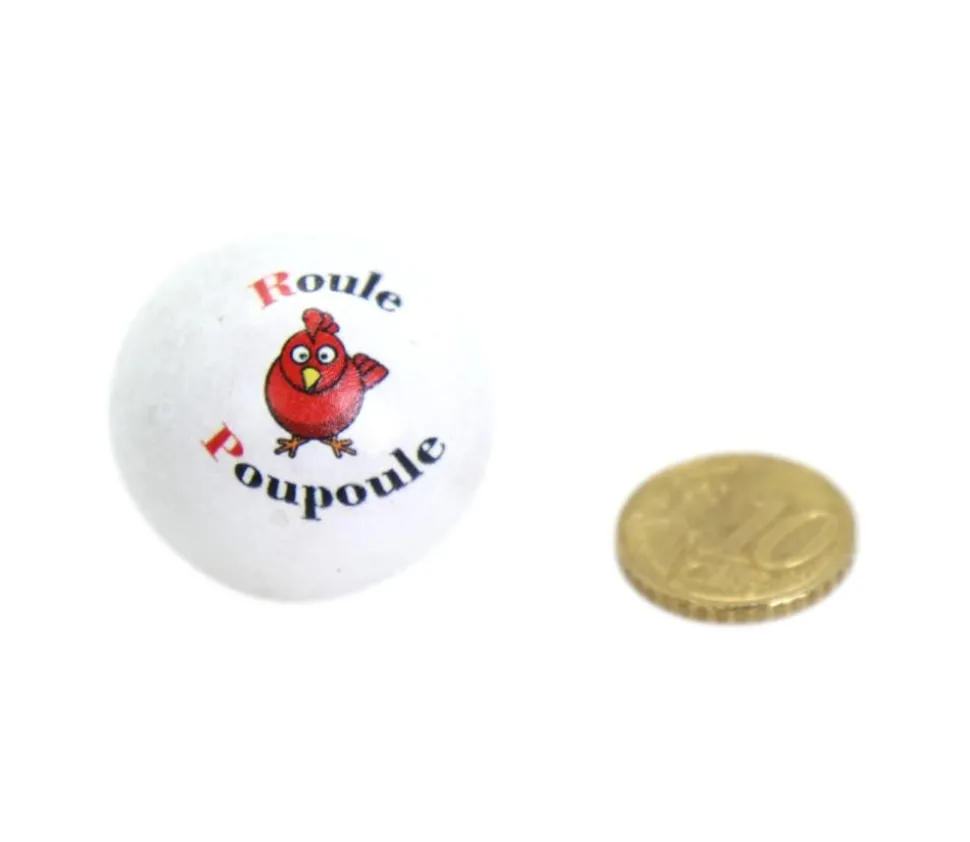 Cochonnet FUN "Roule poupoule" hêtre 3 cm blanc