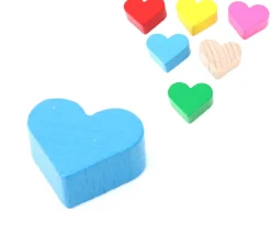 Coeur en bois pion de 2 x 1.7 cm à l'unité