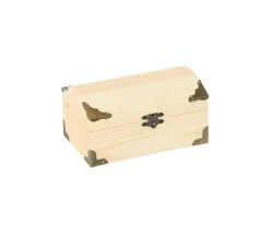 Coffre au trésor naturel 15 x 9.5 x 8 cm pirate