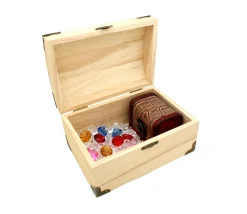 Coffre au trésor naturel 15 x 9.5 x 8 cm pirate