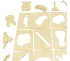 Coffret 20 Instruments de musique en bois jeu