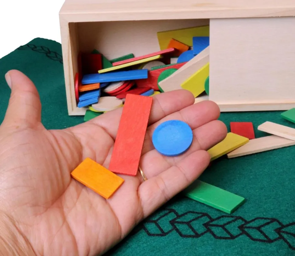 Coffret 100 jetons pour tarot, nain jaune, mise