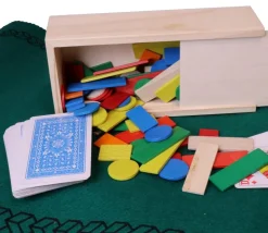 Coffret 100 jetons pour tarot, nain jaune, mise