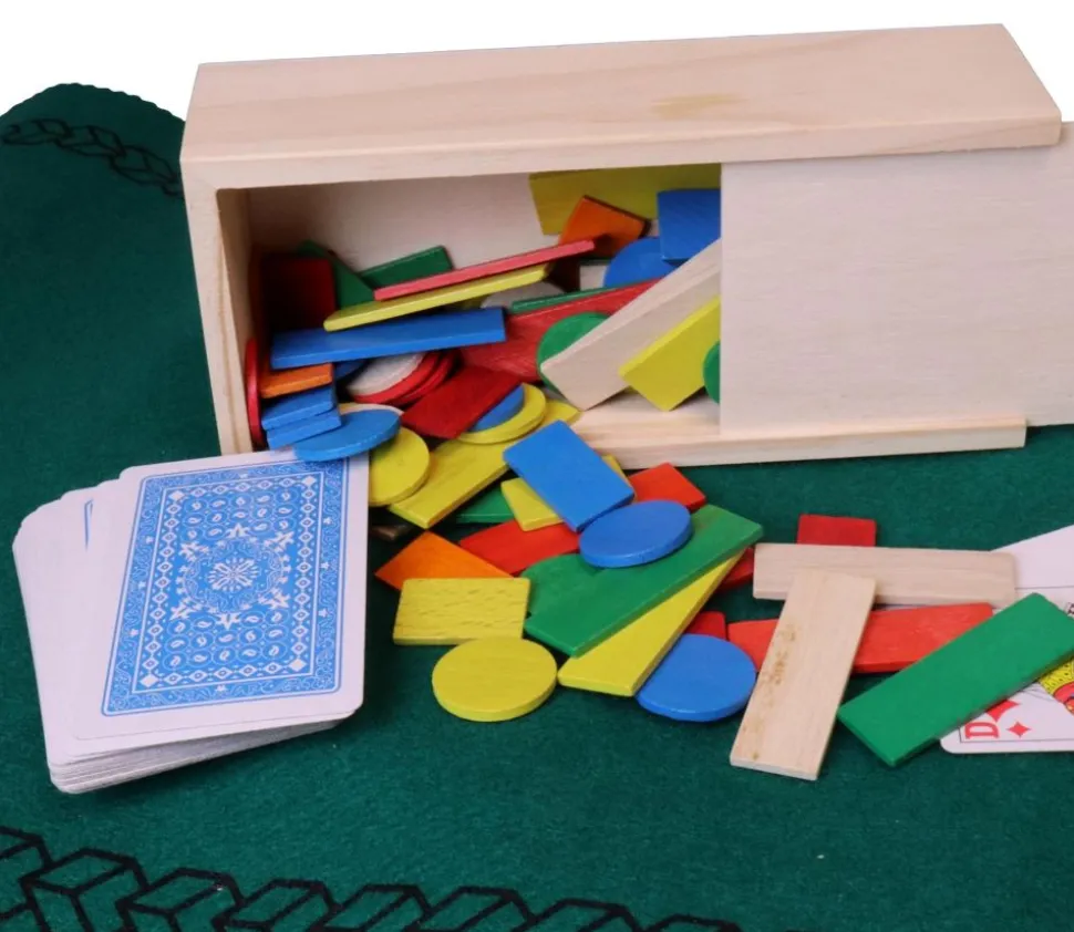 Coffret 100 jetons pour tarot, nain jaune, mise