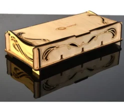 Coffret bois 4 compartiments 24.5 x 12.5 x 6 cm Elven