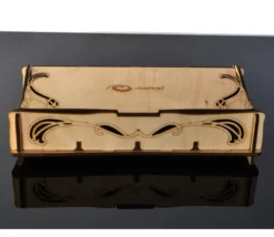 Coffret bois 4 compartiments 24.5 x 12.5 x 6 cm Elven