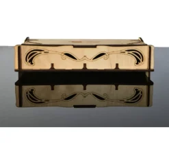 Coffret bois 4 compartiments 24.5 x 12.5 x 6 cm Elven