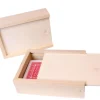 Coffret bois à glissière 11 x 8 x 3.2 cm pour 54 cartes ou accessoires