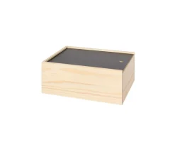Coffret bois 17.5 x 12.4 x 7.4 cm couvercle ardoise M1