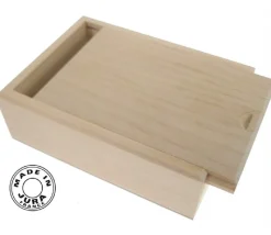 Coffret bois Belote pour 32 cartes 10.6 x 7.7 x 3.5 cm vide - couvercle glissière