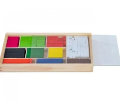Coffret cuisenaire 300 cubes et bâtonnets bois calcul et jeux