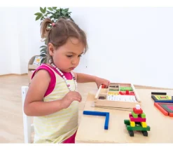Coffret cuisenaire 300 cubes et bâtonnets bois calcul et jeux