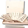 Coffret de traçage 12 pochoirs en bois Montessori