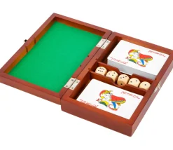 Coffret dés et cartes à jouer (mini piste intégrée)