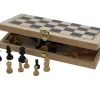 Coffret Jeu d'échecs en bois complet plateau pliable + 32 pièces - Fabriqué en France