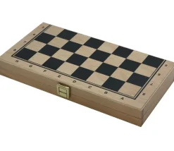 Coffret Jeu d'échecs en bois complet plateau pliable + 32 pièces - Fabriqué en France
