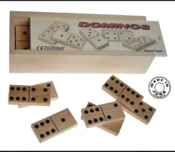 Coffret jeu dominos bois standard 6 x 2.8 cm - fabriqué en France
