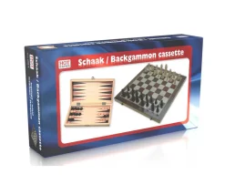 Coffret pliant échec / backgammon bois marqueté 29 cm