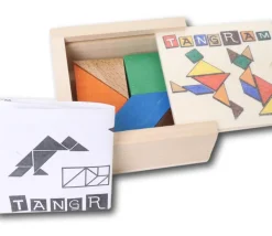 Coffret Tangram bois coloré fabrication France