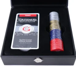 Coffret Tarot luxe avec jeu de cartes et jetons façon cuir - Grimaud expert