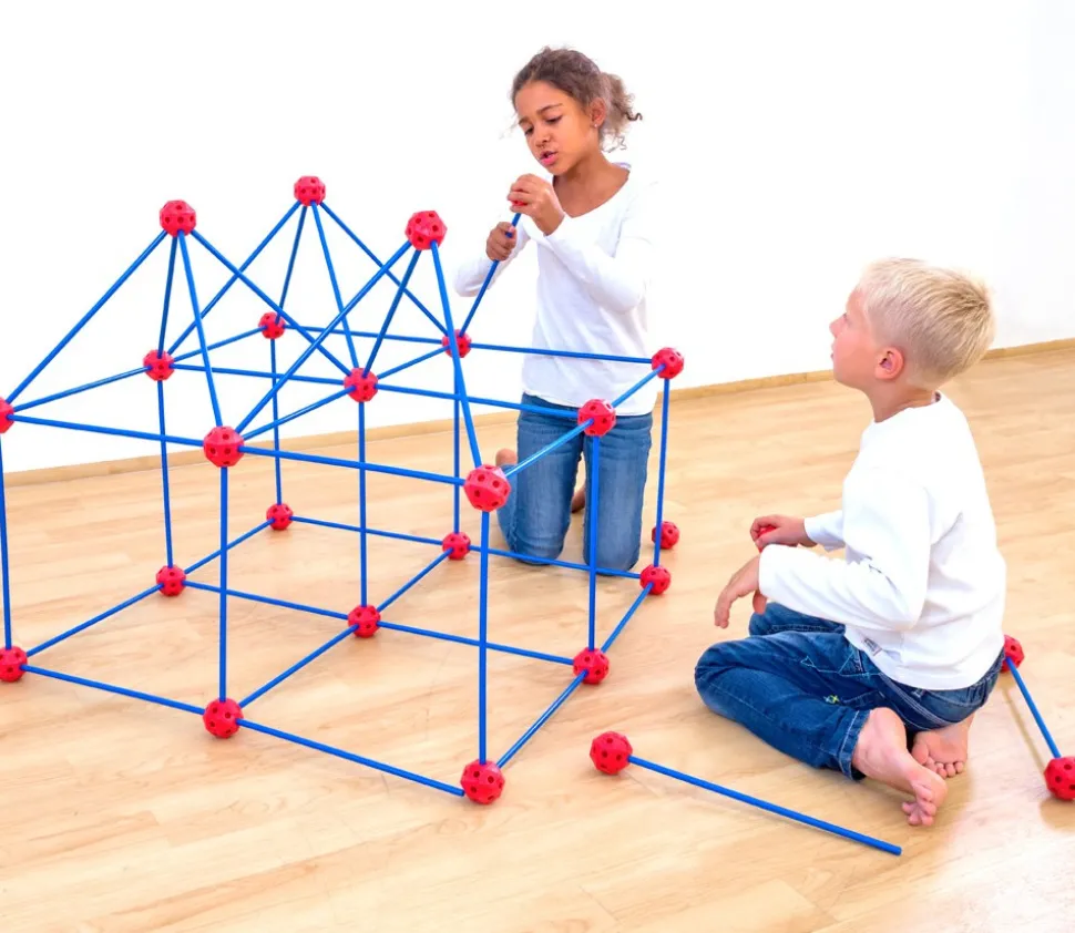 Constructions géantes - jeu assemblage boules et tiges à emboîter