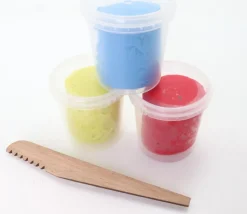 Couteau en bois cranté pour modelage / pâte à modeler