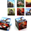 Cube 5.7 cm dinosaure jeu de patience 6 faces