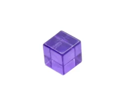 Cube 8 mm plastique translucide coloré