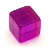 Cube 12 mm violet plastique translucide coloré