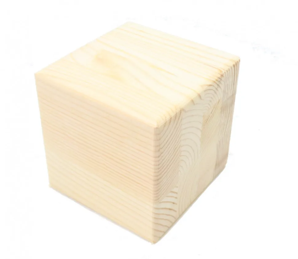 Cube en bois de 10 cm
