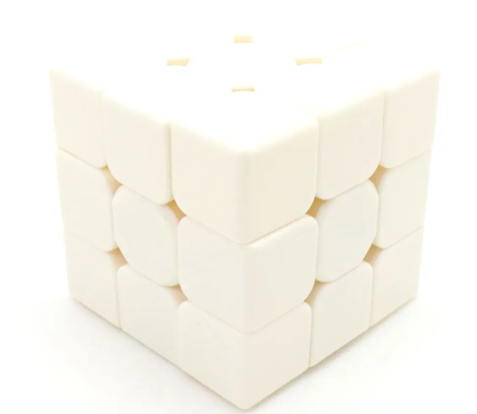 Cube magique blanc 5.5 cm à personnaliser jeu de patience 6 faces 3x3x3