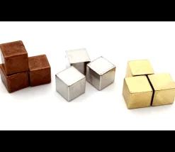 Cube métal couleur bronze 8 x 8 x 8 mm à l'unité