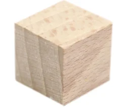 Cube naturel en bois 2 cm. 20 x 20 x 20 mm à l'unité