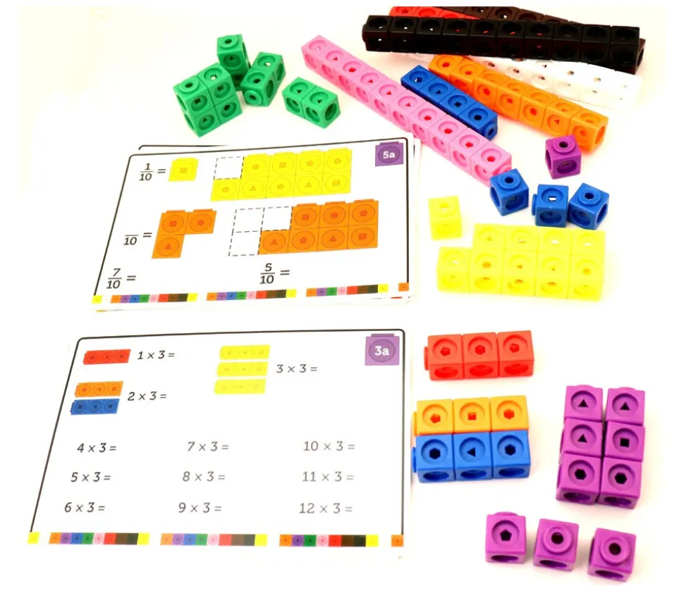 Cubes Math - set activités - 100 cubes + 15 fiches