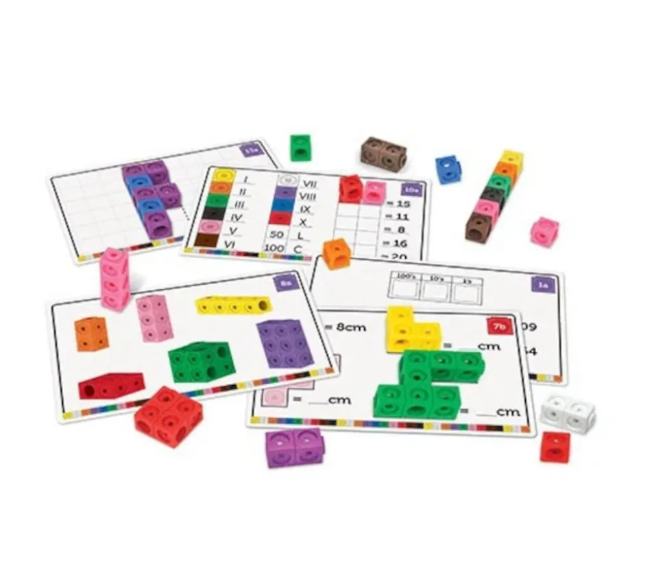 Cubes Math - set activités - 100 cubes + 15 fiches