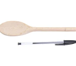 Cuillère plate bois naturel 20 cm - cuisine et loisirs créatifs