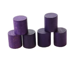 Cylindre violet en bois 15 x 13 mm pion de jeu