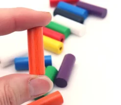 Cylindre 10x30 mm pion de jeu troué à l'unité