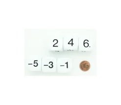 Dé -1 -3 -5 2 4 6 pair positif et impair négatif en 22 mm