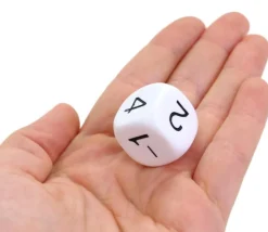 Dé -1 -3 -5 2 4 6 pair positif et impair négatif en 22 mm