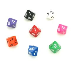 Dé à 10 faces 0 à 9 opaques jeux de rôle d10 à l'unité