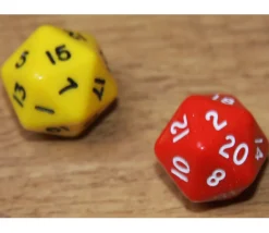 Dé à 20 faces couleurs opaques jeux de rôle à l'unité (couleur mise au hasard)