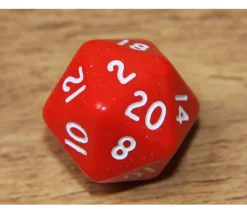 Dé à 20 faces couleurs opaques jeux de rôle à l'unité (couleur mise au hasard)