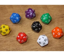 Dé à 20 faces couleurs opaques jeux de rôle à l'unité (couleur mise au hasard)