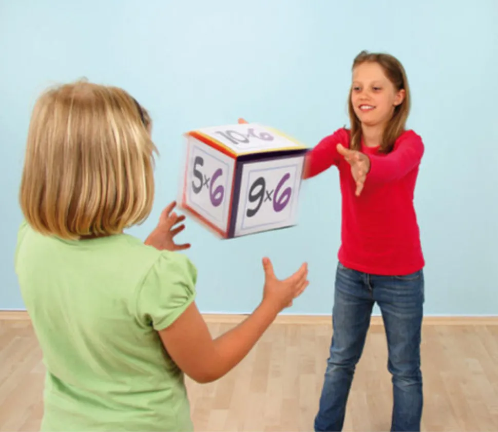 Dé 10 cm faces modifiables personnalisable à volonté multicolore