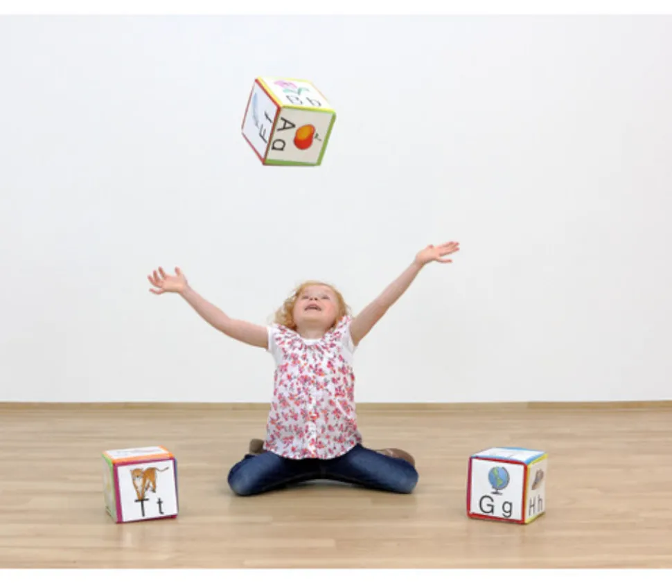 Dé 10 cm faces modifiables personnalisable à volonté multicolore