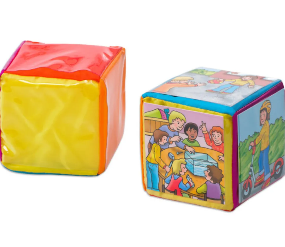 Dé 10 cm faces modifiables personnalisable à volonté multicolore