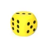 Dé 15 cm géant mousse bas de gamme jaune