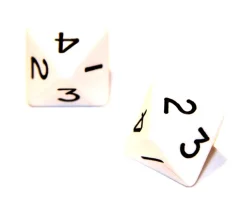Dé 8 faces : 1234 et 1234