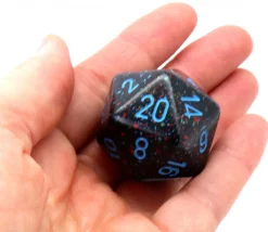 Dé 20 faces 34 mm Speckled ciel étoilé bleu foncé